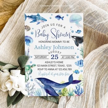 Under The Sea Baby Shower Invitation