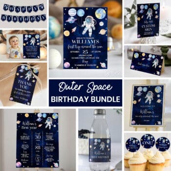First Trip Around The Sun Birthday Invitation Bundle