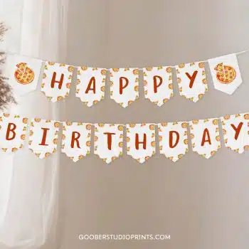 Pizza Birthday Banner