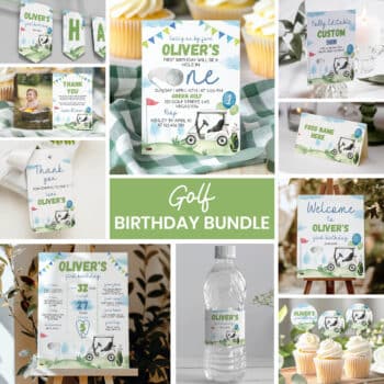 Golf Birthday Invitation Bundle