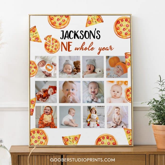 Pizza Birthday Photo Collage - Image 3