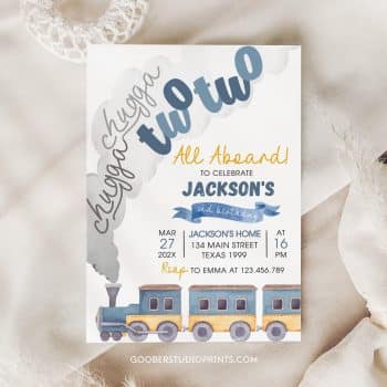 Train Birthday Invitation