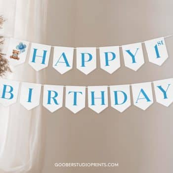 Teddy Bear Birthday Banner