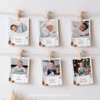 Milk and Cookies Birthday Monthly Photo Banner