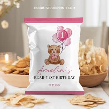 Teddy Bear Birthday Chip Bags