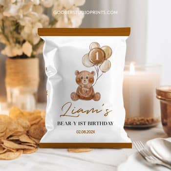 Teddy Bear Birthday Chip Bags