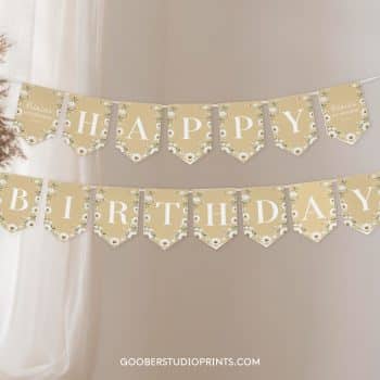 Daisy & Bee Birthday Banner