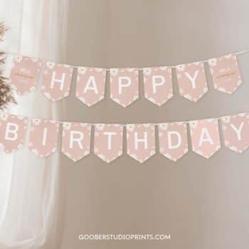 Daisy Birthday Banner