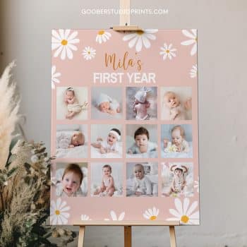 Daisy Birthday Photo Collage