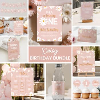 Daisy Birthday Invitation Bundle