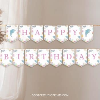 Oneder The Sea Birthday Banner