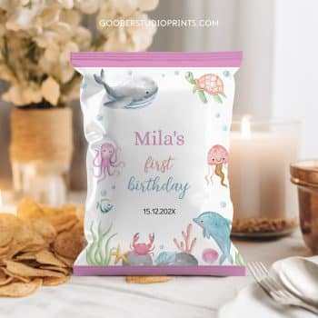 Oneder The Sea Birthday Chip Bags