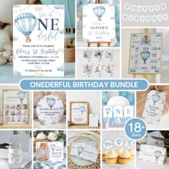 Hot Air Balloon Birthday Party Bundle