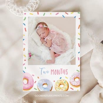Donut Birthday Monthly Photo Banner