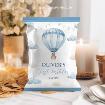 Hot Air Balloon Birthday Chip Bags