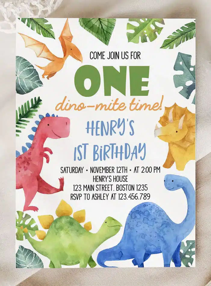 Roar into Fun with the Perfect Dinosaur Birthday Invitations - Goober ...