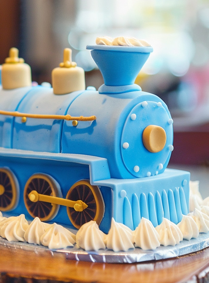 train birthday party cakes