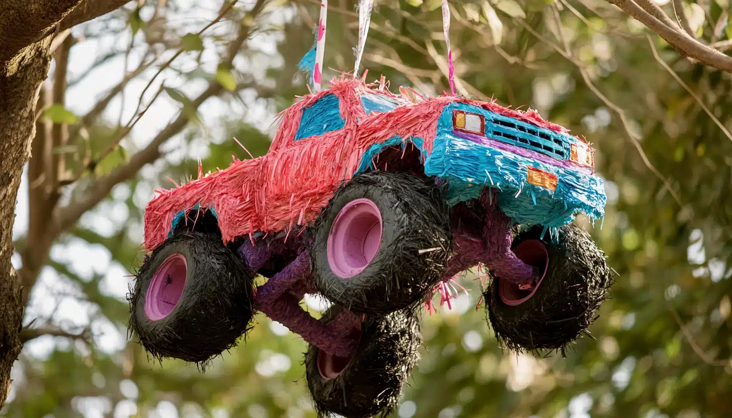 monster truck birthdy party pinata idea