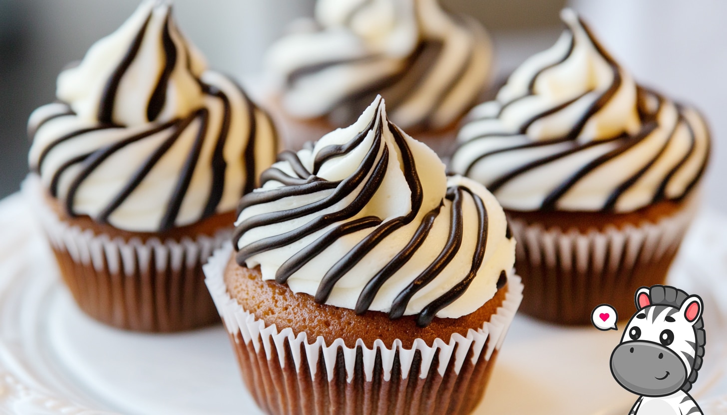 wild one birthday theme zebra cupcakes