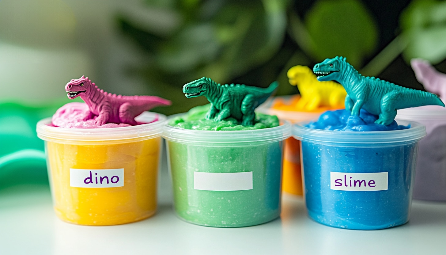 dinosaur birthday slime craft