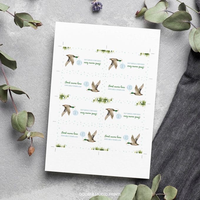 One Lucky Duck Birthday Food Tent Cards - Image 4