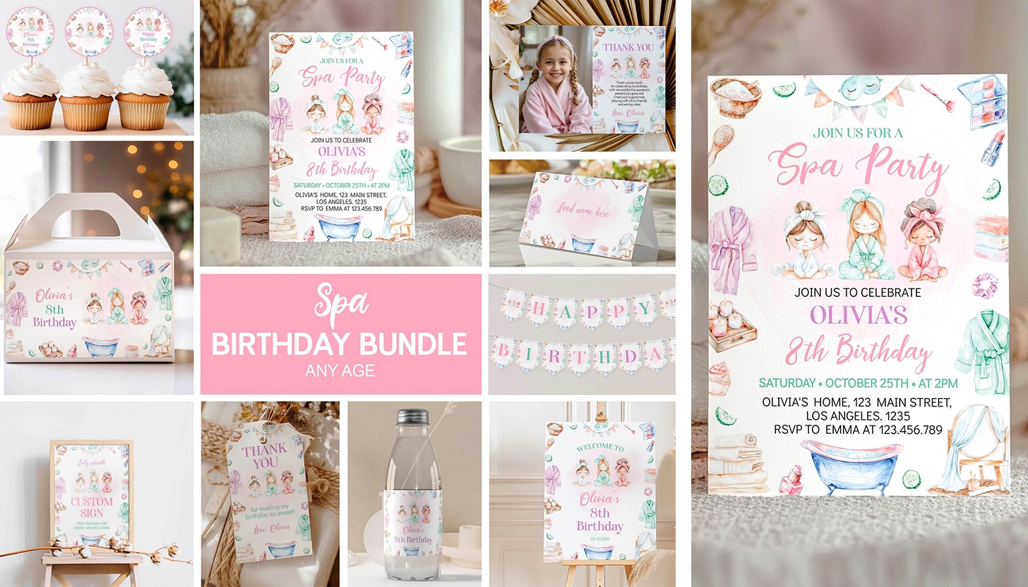 spa birthday party packages