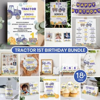 Tractor Birthday Party Bundle