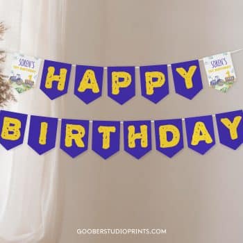 Tractor Birthday Party Banner