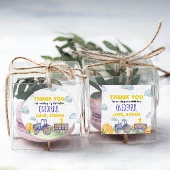 Tractor Birthday Party Thank You Favor Tag