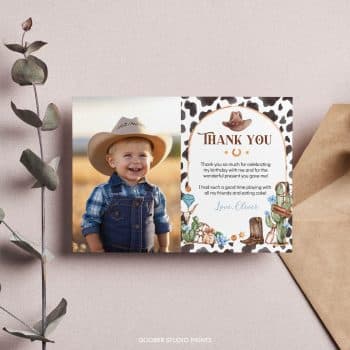 First Rodeo Birthday Thank You Card