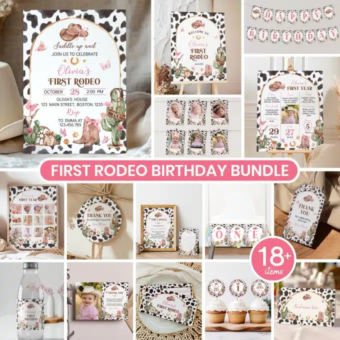 First Rodeo Birthday Party Bundle