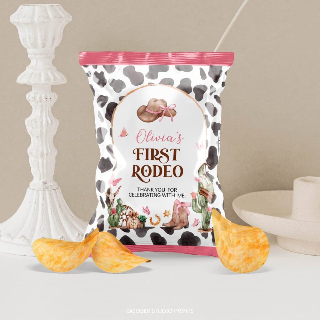 My First Rodeo Chip Bag First Rodeo Birthday Chip Bags - Goober Studio Prints
