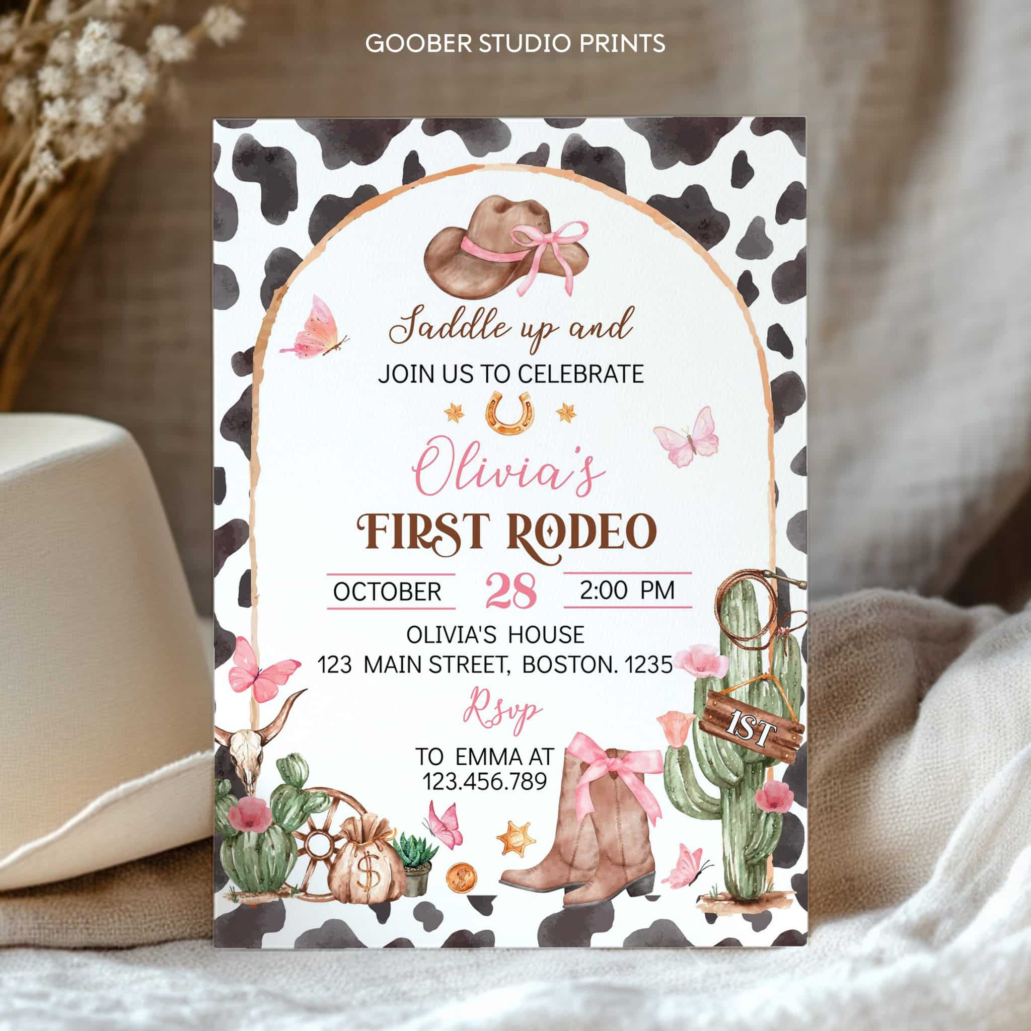 First Rodeo Birthday Invitation