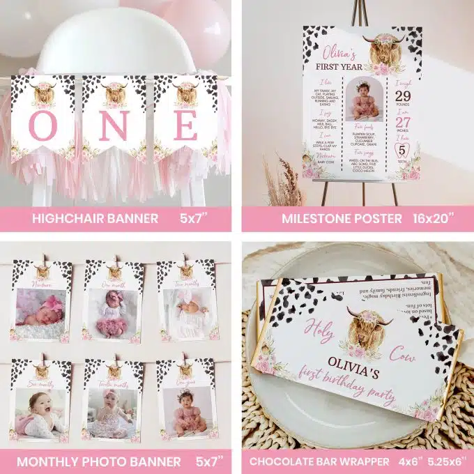Highland Cow Birthday Party Bundle - Image 7