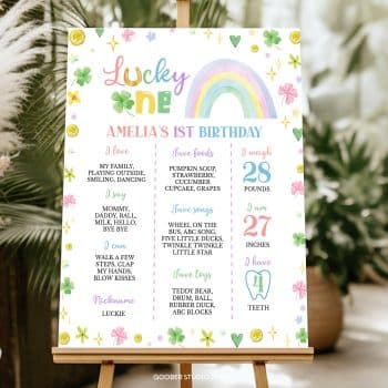 Lucky One Birthday Milestone Poster