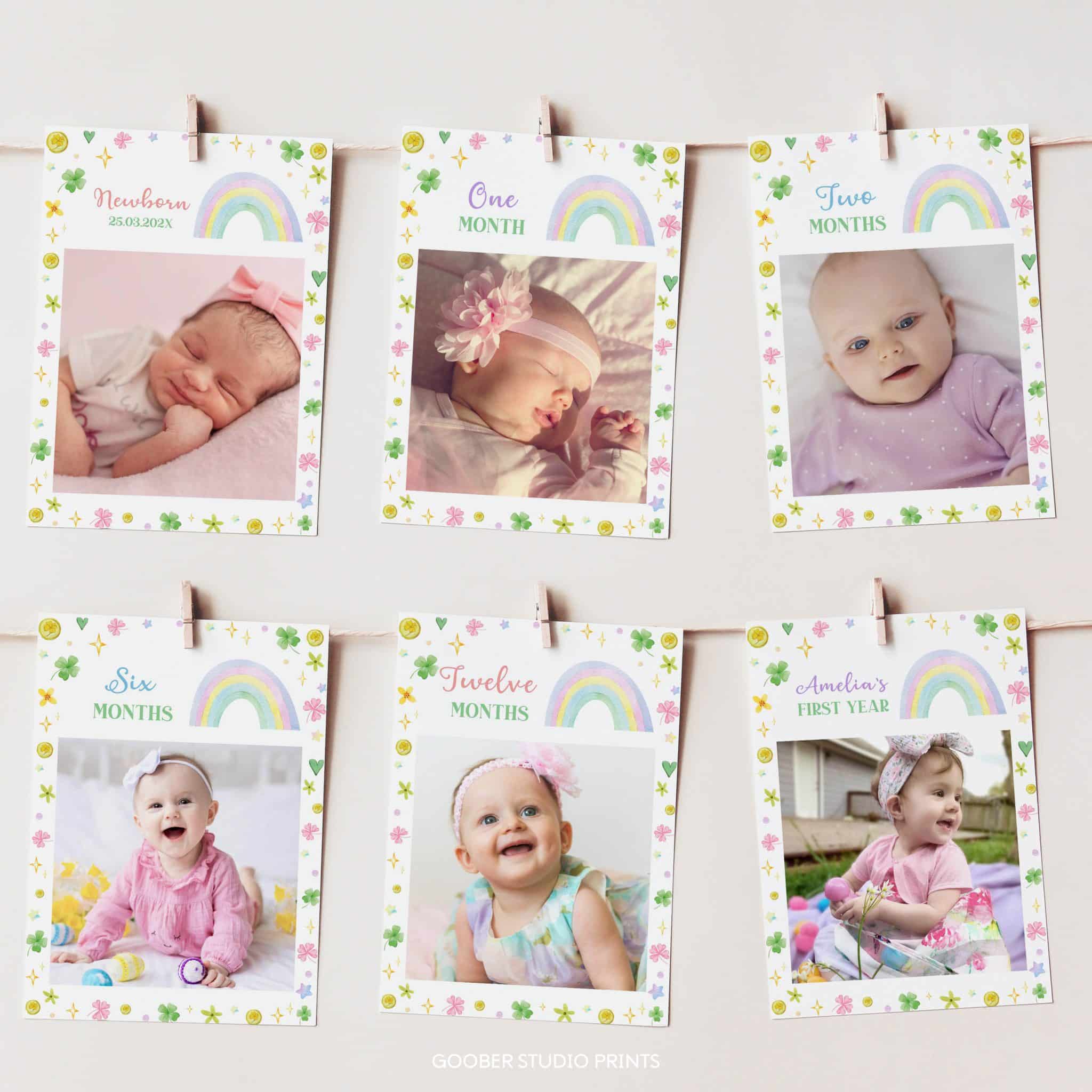 Lucky One Birthday Monthly Photo Banner Goober Studio Prints