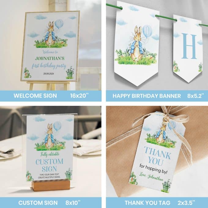 Peter Rabbit Birthday Invitation Bundle - Image 3