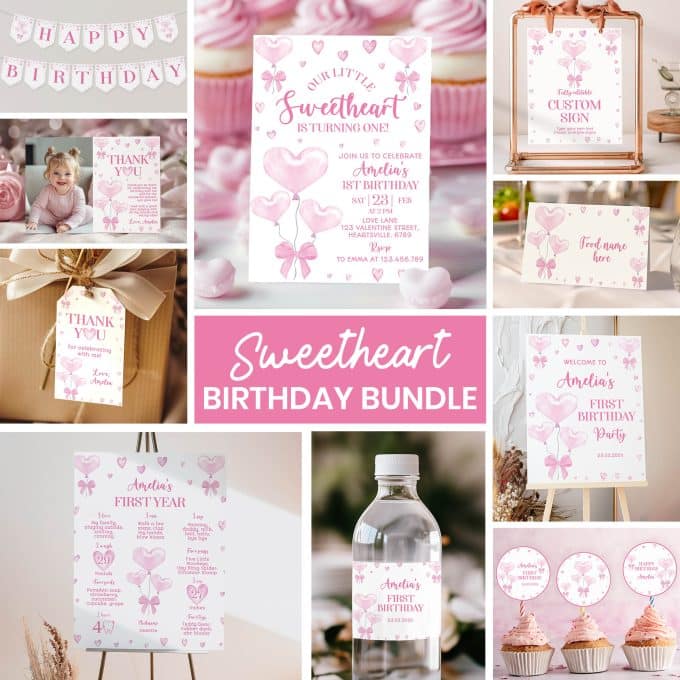 Sweetheart Birthday Invitation Bundle