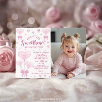 Sweetheart Birthday Photo Invitation