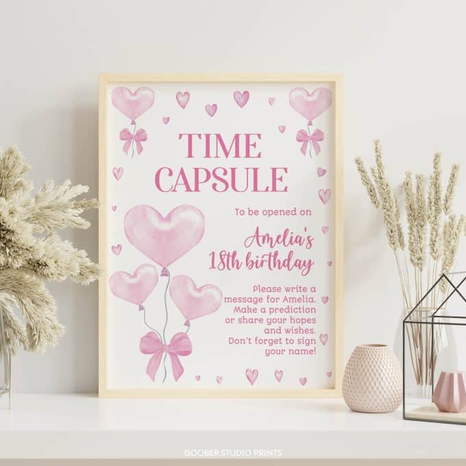 Sweetheart Birthday Time Capsule Sign & Card - Image 4