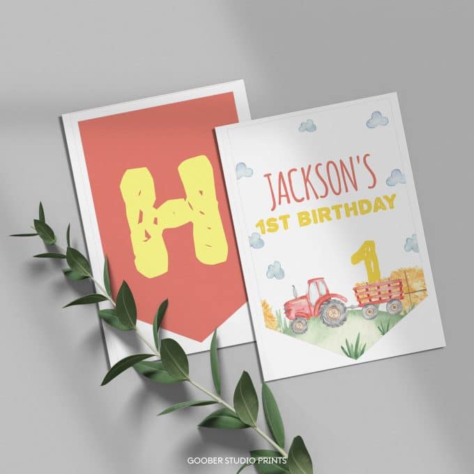 Tractor Birthday Party Banner - Image 3