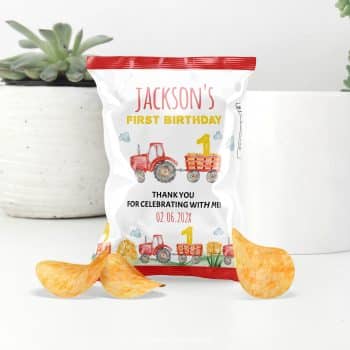Tractor Birthday Party Chip Bags