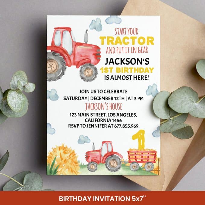 Tractor Birthday Party Bundle - Image 2