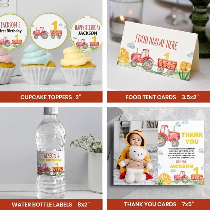 Tractor Birthday Party Bundle - Image 4
