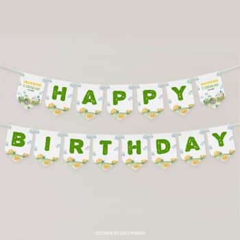 Tractor Birthday Party Banner