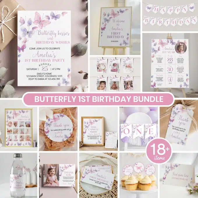 Butterfly Birthday Party Bundle