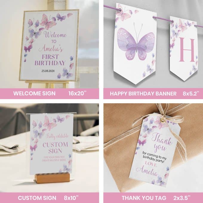 Butterfly Birthday Party Bundle - Image 3