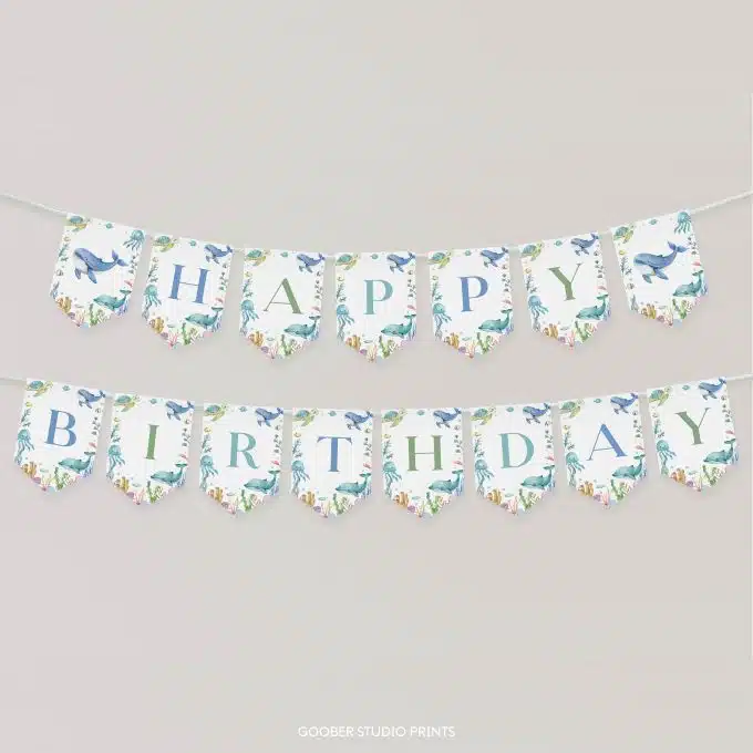Under The Sea Birthday Banner