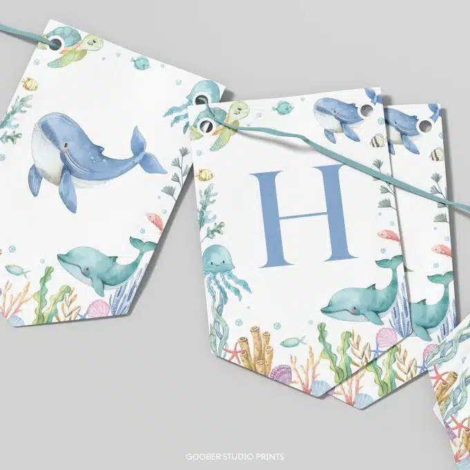 Under The Sea Birthday Banner - Image 2