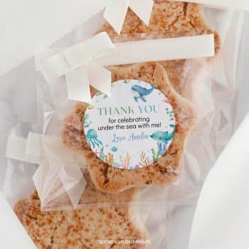 Under The Sea Birthday Thank You Favor Tag